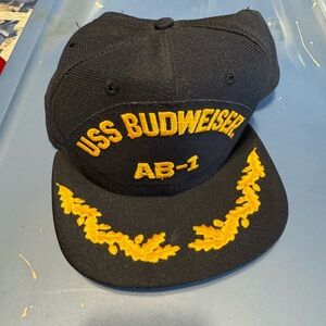 New Era USS Budweiser Hat - Navy and Gold